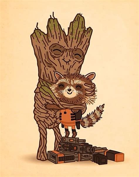 Rocket and Groot - Guardians of the Galaxy Fan Art (37383261) - Fanpop