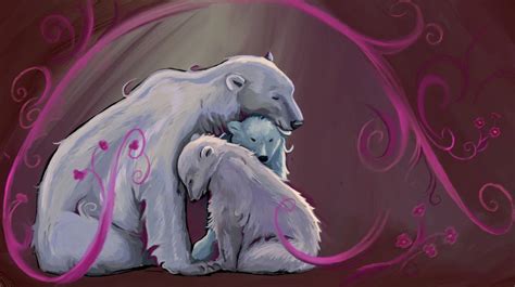 Polar bear family by ZiskaJa on DeviantArt