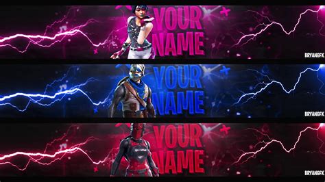 Free Fortnite Banner Template / Color and Skin Changeable (Over 50 ...