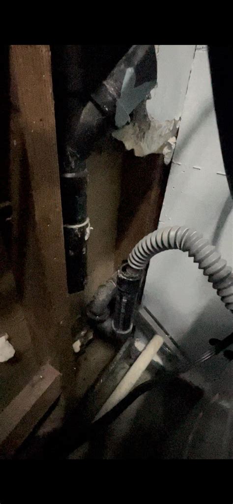 Please help! Washing machine drain pipe leaks/over flows. How to replace? : r/Plumbing