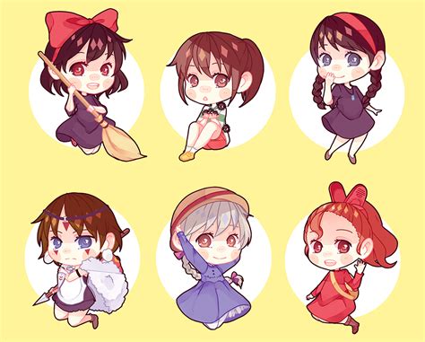 Ghibli Chibi girls by BottleWonderland on DeviantArt