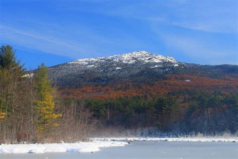 Mount Monadnock Late Foliage and Snow Photograph by John Burk - Pixels