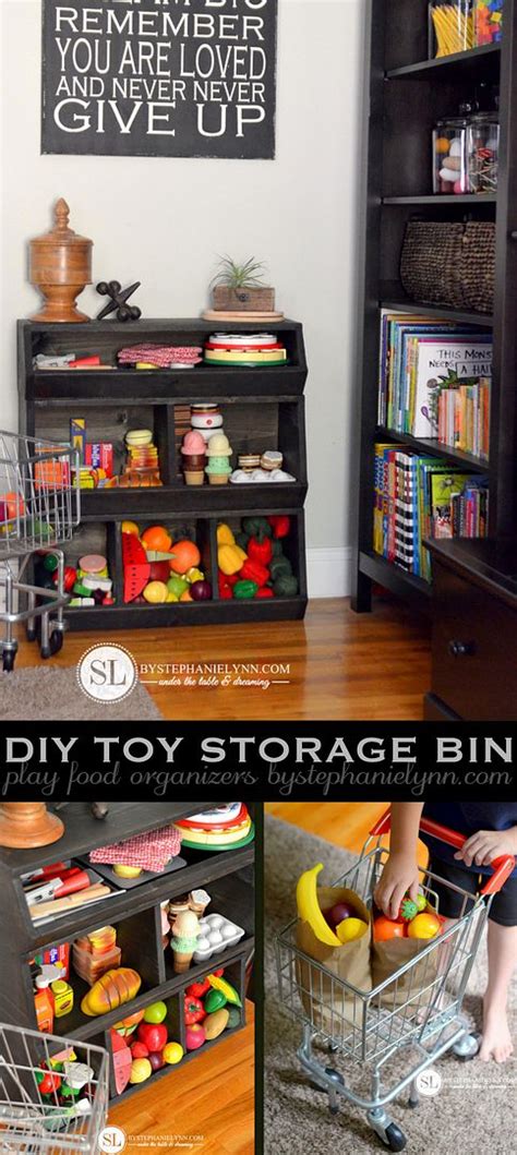 Build a Toy Storage Bin | toy emporium diy play food organizer #targettoys - bystephanielynn