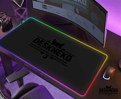 Custom RGB Desk Mat LED Light Personalized Gaming Mousepad - Etsy