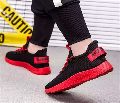 SNEAKERS FOR MEN WATERPROOF KOREAN MESH BREATHABLE LIGHTWEIGHT TRENDY SHOES FOR MEN