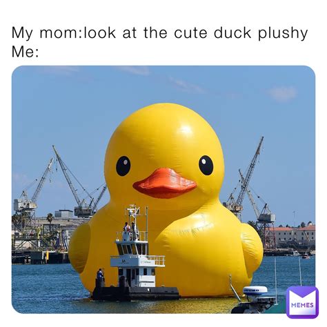 My mom:look at the cute duck plushy Me: | @Budkillz_meme | Memes