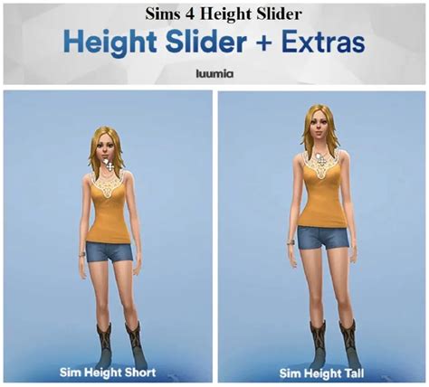 Sims 4 Height mod | Height Slider 2024 - Download (Updated)