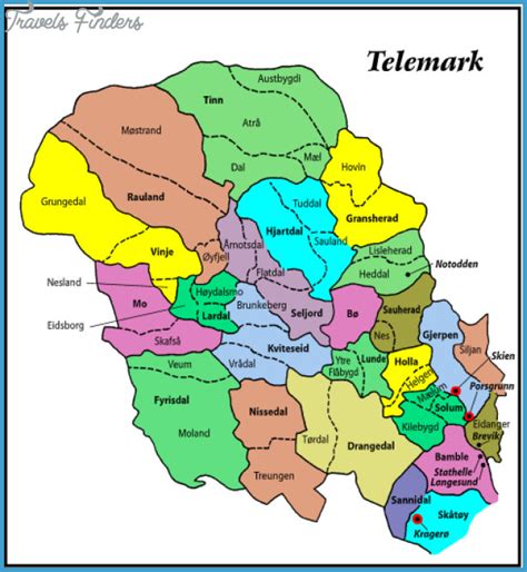 Telemark Norway Map - TravelsFinders.Com