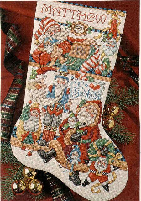 Kooler Design Studio I Love Santas Stocking - Christmas Cross Stitch ...