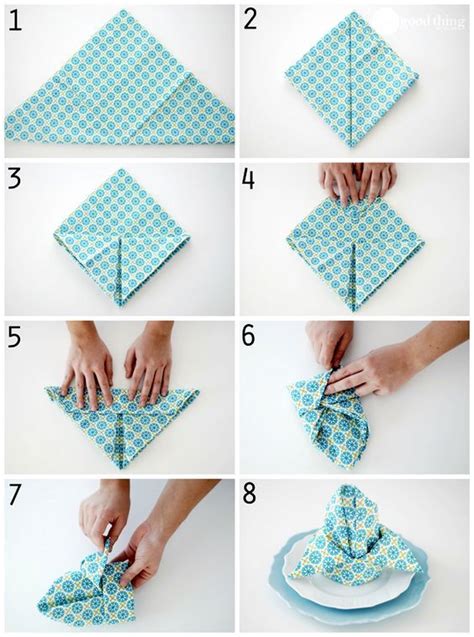 10 Tutoriais para Dobrar Guardanapos | Easy napkin folding, Fancy napkin folding, Napkin folding ...