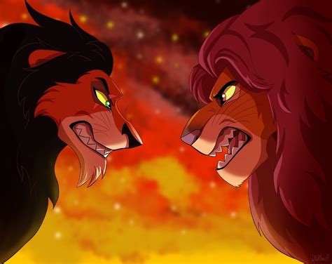 Lion King Simba And Scar Fight