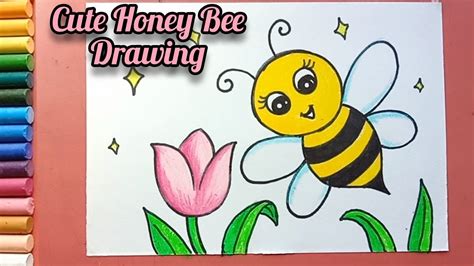 Cute Honey Bee drawing - YouTube