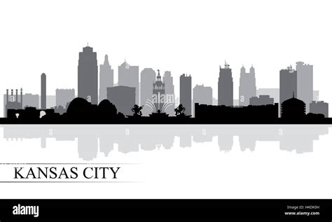 Kansas City skyline silhouette background Stock Photo - Alamy