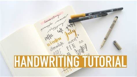 Bullet Journal HANDWRITING Tutorial | Brush Lettering and Cursive Tips For Beginners - YouTube