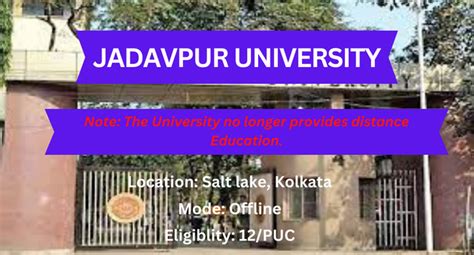 Jadavpur University Distance Education Admission ? | UG & PG Courses