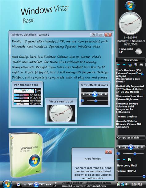 Windows Vista Basic Sidebar by samw61 on deviantART