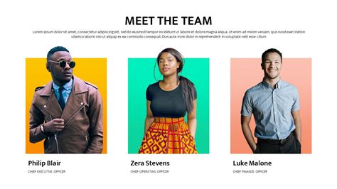 Free Meet the team Template PowerPoint & Google Slides