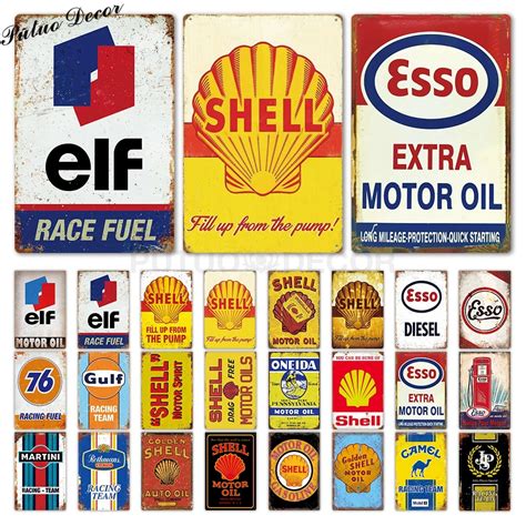 Gas Station Decorative Vintage Metal Signs – INTRENDZSTORE Tin Signs, Wall Signs, Metal Walls ...