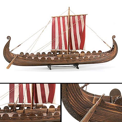 Oseberg Viking ship wooden model kit imported from Denmark. Buy online ...