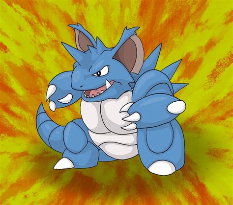 Shiny Nidoking (Gen 1 style) by RipRavage on DeviantArt