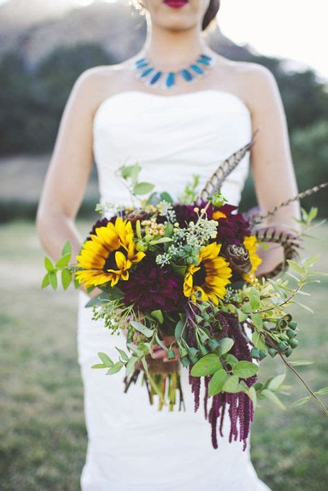 Bohemian Wedding Bouquets That Are Totally Chic | Southwestern wedding, Sunflower wedding ...