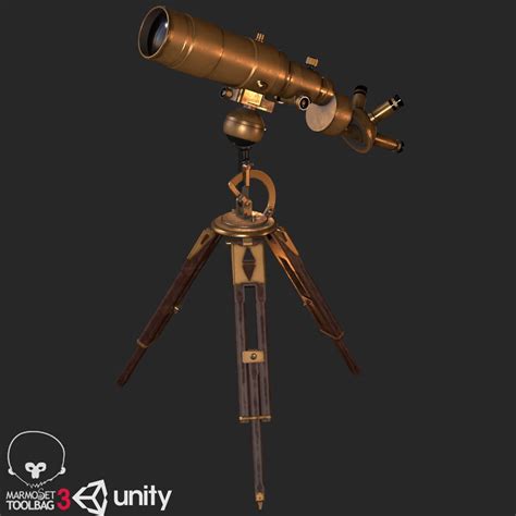 Old Antique Telescope - 3D Model by MovART