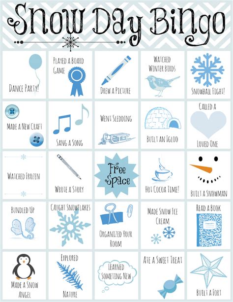 Printable Snow Day Bingo | AllFreeKidsCrafts.com