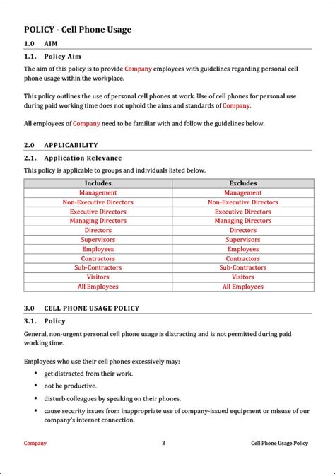 Cell Phone Usage Policy Template | Set the Rules or Waste Time & Money