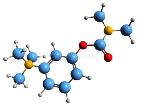 3D Image of Neostigmine Skeletal Formula Stock Illustration - Illustration of management, action ...