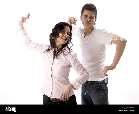 A couple dancing salsa Stock Photo - Alamy