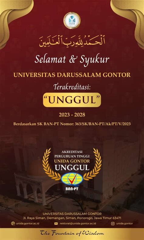 Universitas Darussalam Gontor Raih Predikat UNGGUL - MERDEKA NUSANTARA