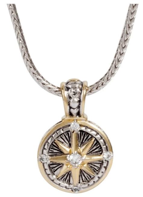 JOHN MEDEIROS "OCEAN IMAGES COMPASS ROSE" NECKLACE -JMJ K367