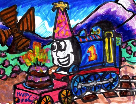 Thomas with a Birthday Cake by SonicClone on DeviantArt