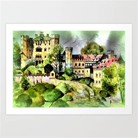 Hohenschwangau Castle Art Print by Angel1 | Society6