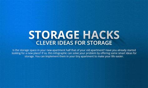 How to Save Some Space Using 24 Clever Storage Hacks #infographic - Visualistan