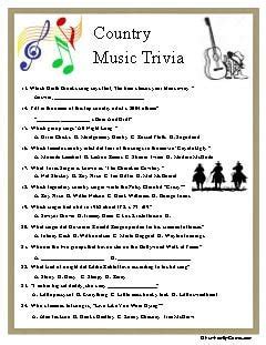 Country Music Trivia, Plus Name That Tune - Etsy Canada