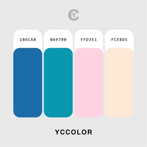 the color chart for each product