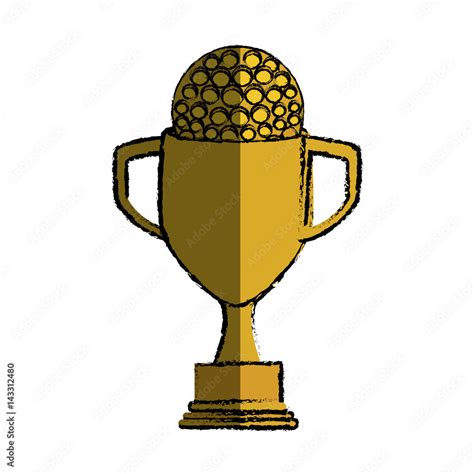 trophy golf isolated icon vector illustration design Stock Vector ...