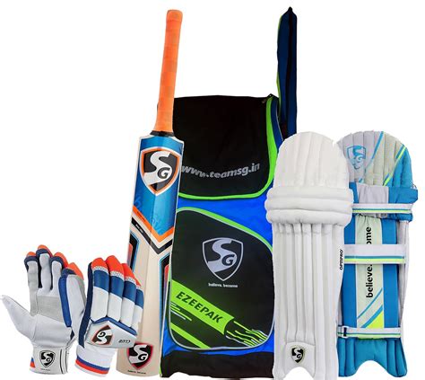 Buy SG Batting Cricket Kit Combo (Ezeepak Kitbag + RSD Spark Kashmir Willow Bat, Size 6 ...