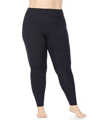 Cuddl Duds Plus Size Softwear Stretch Leggings - Macy's