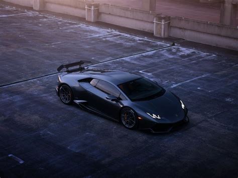 Top View Lamborghini Huracan Black Wallpaper