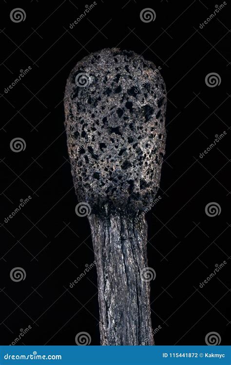 Macro burnt match stock photo. Image of head, black - 115441872