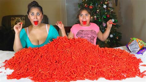 HOT CHEETOS & TAKIS FUEGO CHALLENGE!!! - YouTube