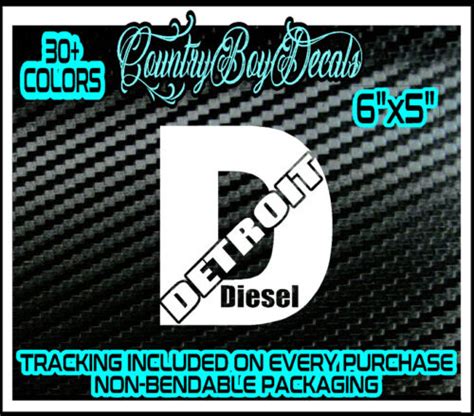 DETROIT DIESEL D Vinyl Decal Sticker TRUCK Turbo Lifted Engine ...