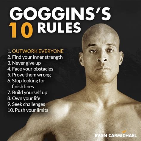 What's your favorite David Goggins Rule for Success? Tag him and leave ...