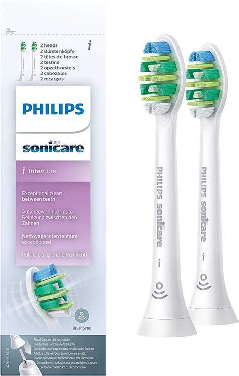 Philips Sonicare Original InterCare HX9002/10 Brush Heads for Better Interdental Cleaning (Pack ...