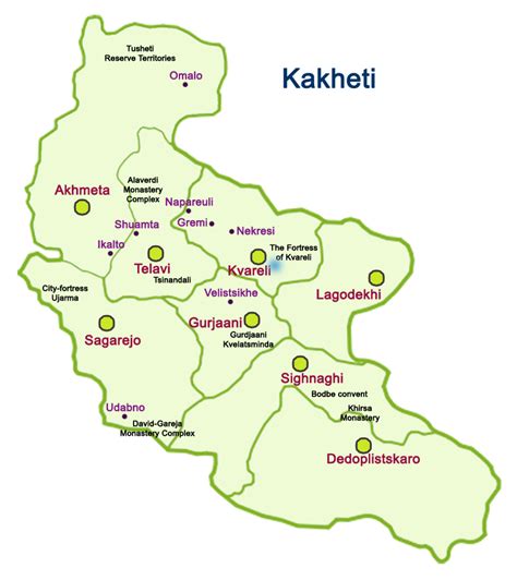 Georgia Kakheti Map