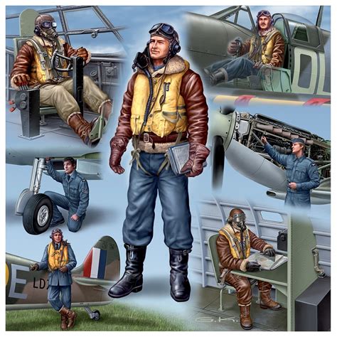 Art illustration - World War II Fighter Pilot, Fighter Planes, Wwii Aircraft, Military Aircraft ...
