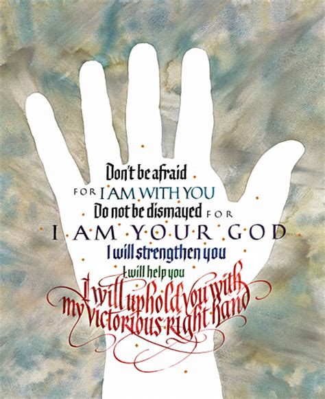 Eyekons Gallery | Tim Botts original calligraphy of Isaiah 41 verse 10 ...