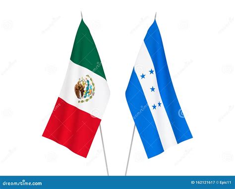 Honduras and Mexico flags stock illustration. Illustration of flag - 162121617